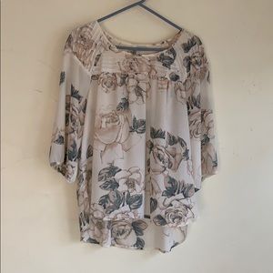 LC Lauren Conrad Top 3/4 Sleeve Size Large